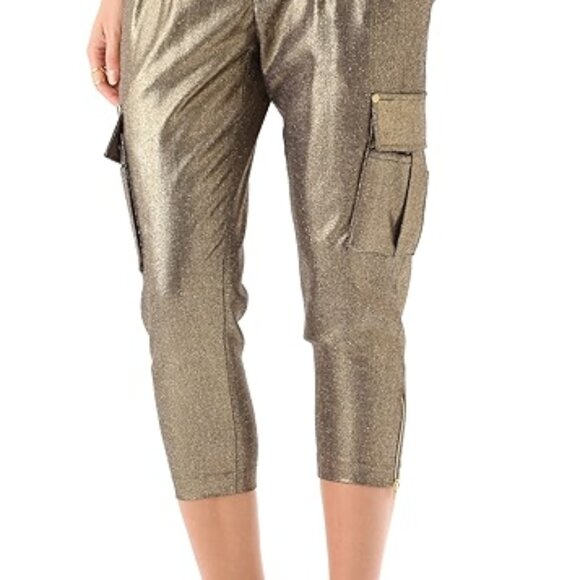 Alice + Olivia Cropped Cargo Pants Sz 4 - Picture 2 of 7